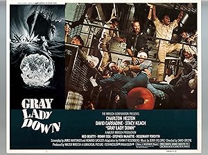 Seller image for Gray Lady Down-Charlton Heston-11x14-Color-Lobby Card-VG for sale by DTA Collectibles