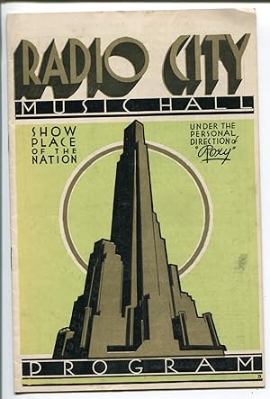 Seller image for Radio City Music Hall Program 7/6/1933-event info-historic NYC memorabilia-FN for sale by DTA Collectibles