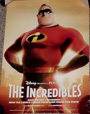 THE INCREDIBLES POSTER-DARK HORSE-ANIMATED-DISNEY-PIXAR EX