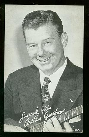 ARTHUR GODFREY-1940s-B&W-3'x 5' ARCADE CARD-RARE FN