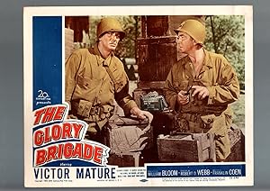 THE GLORY BRIGADE-VICTOR MATURE-VF/NM-LOBBY CARD-WAR-ACTION-1953 VF/NM