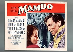 MAMBO-1954-LOBBY CARD-FN-DRAMA-ROMANCE-MICHAEL RENNIE-SILVANA MANGANO FN