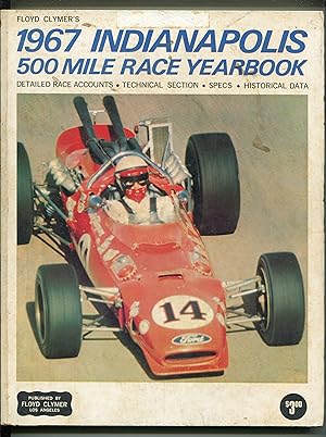 INDIANAPOLIS 500 YEARBOOK-1967-CLYMER-PHOTOS-STATS-BIOS-RARE-AJ FOYT-ggod/vg