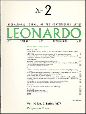 Seller image for Leonardo (Vol 10, No. 2, Spring 1977) for sale by Diatrope Books