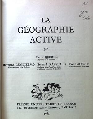 Seller image for La Gographie Active; for sale by books4less (Versandantiquariat Petra Gros GmbH & Co. KG)