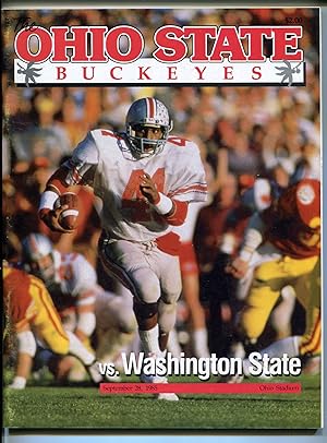 OHIO STATE BUCKEYES VS WAHINGTON STATE NCAA FOOTBALL GAME PROGRAM 09/28/1985-vf