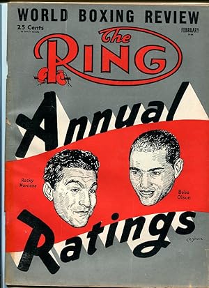 RING MAGAZINE-2/1954-BOXING-ROCKY-OLSON-NEUHAUS-!!!! VG