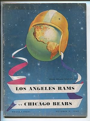 LOS ANGELES RAMS VS CHICAGO BEARS NFL FOOTBALL PROGRAM 10/09/1949-vg