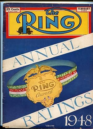RING MAGAZINE-2/1949-BOXING-WILLIAMS-GAVILAN-CERDAN!!! VG
