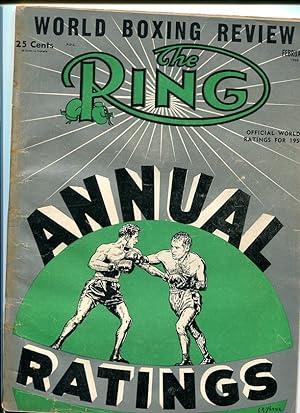RING MAGAZINE-2/1955-BOXING-MARCAINO-HUMEZ-OLSON-PEREZ! VG