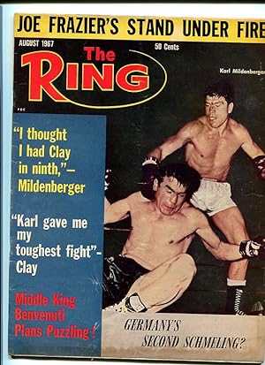 RING MAGAZINE-8/1967-BOXING-MILDENBERGER-FRAZIER-CLAY FN