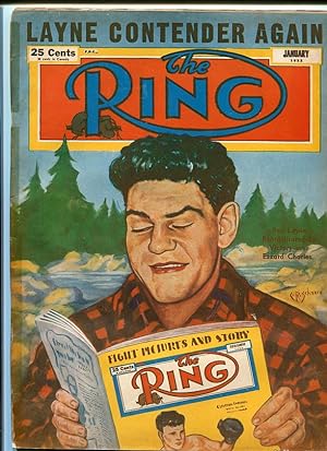 RING MAGAZINE-1/1953-BOXING-LAYNE-CHARLES-MARCIANO-GALA VG