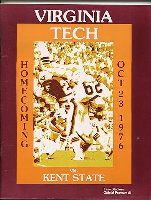 VIRGINA TECH VS KENT STATE NCAA FOOTBALL GAME PROGRAM 10/23/1976-vf