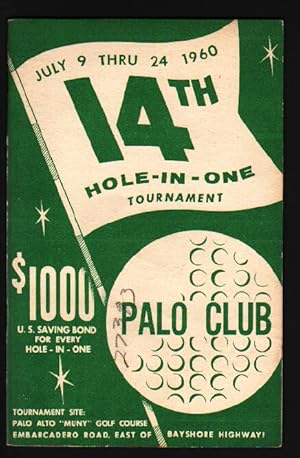 PALO ALTO MUNY GOLF COURSE HOLE IN ONE TOURNEY-1960 PRG EX