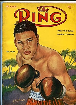 RING MAGAZINE-4/1954-BOXING-MARCIANO-VALDES-MOORE-!!! VG