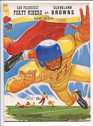 SAN FRANCISCO 49RS VS CLEVELAND BROWNS NFL FOOTBALL PROGRAM 08/19/1956-vf