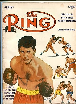 RING MAGAZINE-9/1953-BOXING-LA STARZA-MARCIANO-OLSON VG