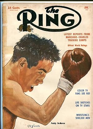 RING MAGAZINE-6/1954-BOXING-MARCIANO-CHARLES-OLSON!!! VG