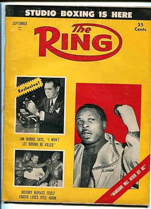 RING MAGAZINE-9/1955-NORRIS-CARTER-BOXING-MARCIANO!! VG