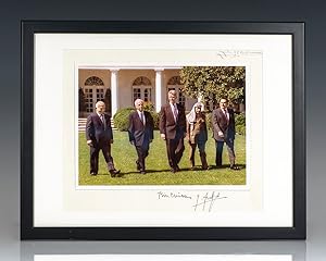 Bild des Verkufers fr Bill Clinton, Yasser Arafat, King Hussein Signed Photograph. zum Verkauf von Raptis Rare Books