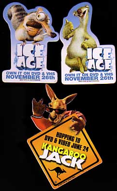 ICE AGE/KANGAROO JACK-3 PIN VHS/DVD RELEASE SET-RARE