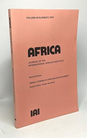 Seller image for Africa journal of the international african institute - volume 49 number 3 1979 - special issue small towns in african development for sale by crealivres