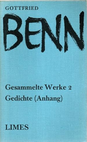 Seller image for Gesammelte Werke. Bd. 2. Gedichte (Anhang) for sale by Antiquariat Jterbook, Inh. H. Schulze