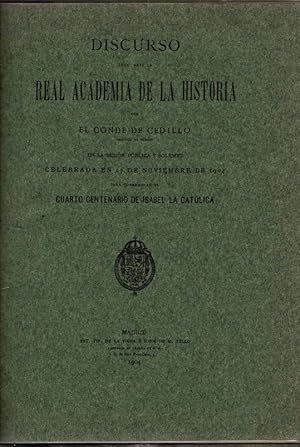 Imagen del vendedor de Discurso ledo ante la Real Academia de la Historia . a la venta por Librera Astarloa