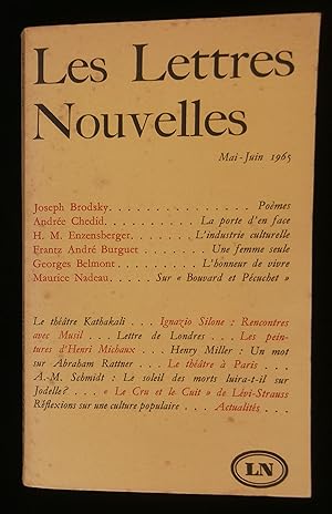 Seller image for LES LETTRES NOUVELLES . for sale by Librairie Franck LAUNAI