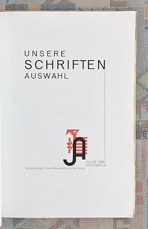 Seller image for Unsere Schriften Auswahl for sale by BBB-Internetbuchantiquariat