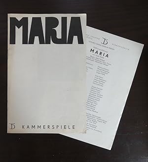 Bild des Verkufers fr Programmheft Isaak Babel: Maria. DDR-Erstauffhrung. Regie: Adolf Dresen. 1972. Oper in vier Aufzgen und einem Prolog (acht Bildern). - Besetzungsliste inliegend. zum Verkauf von Antiquariat Maralt