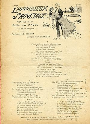 "L'AMOUREUX SAUVETAGE par MAYOL" Paroles de F. L. BENECH / Musique de D. BERNIAUX / Partition ori...