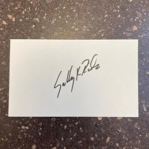 SALLY RIDE AUTOGRAPHED CARD