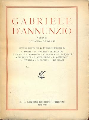 Bild des Verkufers fr Gabriele D'Annunzio zum Verkauf von Librodifaccia