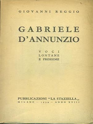 Immagine del venditore per Gabriele D'Annunzio venduto da Librodifaccia