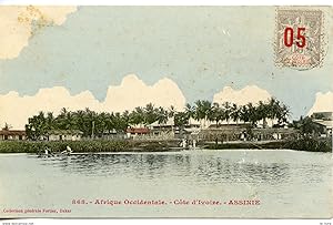 CPA COLORISEE AFRIQUE OCCIDENTALE FRANCAISE CÔTE-D'IVOIRE. ASSINIE 1913