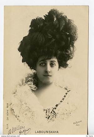 Bild des Verkufers fr CPA ARTISTE PHOTO REUTLINGER. LABOUNSKAYA 1902. zum Verkauf von Le-Livre