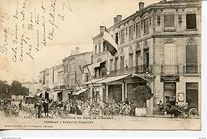 CPA 33 LIBOURNE. TERRASSE DU CAFE DE L'ORIENT PENDANT L'APERITIF-CONCERT 1902