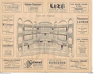 ANGERS PROGRAMME DU GRAND THEÂTRE SAISON 1945-1946 PUBLICITES