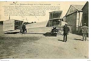 CPA AVIATION AEROPLANE. LE TRIPLAN GOUPY N°1 VUE INTEGRALE 1909