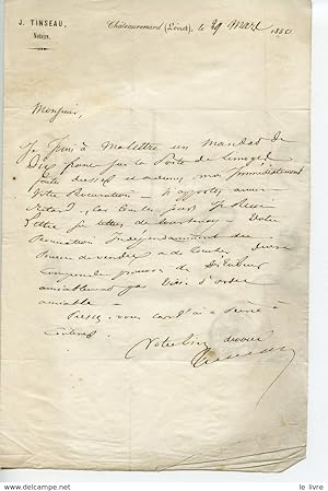 LETTRE CHATEAU-RENARD 1850 LIMOGES CACHETS