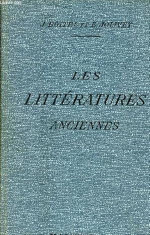 Seller image for Les littratures anciennes extraits traduits des plus grands crivains de la Grce et de l'Italie ancienne 3 dition for sale by Le-Livre