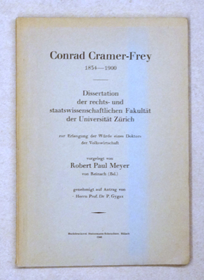 Conrad Cramer-Frey, 1834 - 1900.