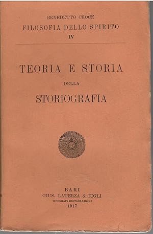 Bild des Verkufers fr Teoria e Storia della Storiografia zum Verkauf von Il Salvalibro s.n.c. di Moscati Giovanni