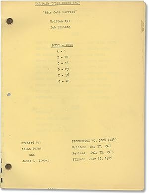 Immagine del venditore per The Mary Tyler Moore Show: Edie Gets Married (Original post-production script for the 1975 television episode) venduto da Royal Books, Inc., ABAA