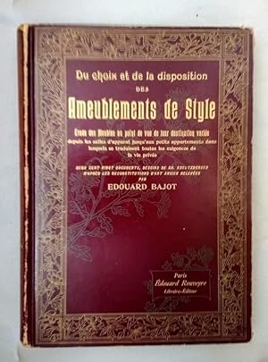 Image du vendeur pour Du Choix et de la Disposition des Ameublements de Style. mis en vente par Wissenschaftl. Antiquariat Th. Haker e.K