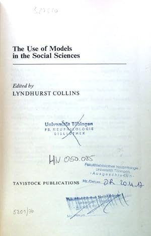 Bild des Verkufers fr Use of Models in the Social Sciences; Social Issues in the Seventies; 4; zum Verkauf von books4less (Versandantiquariat Petra Gros GmbH & Co. KG)