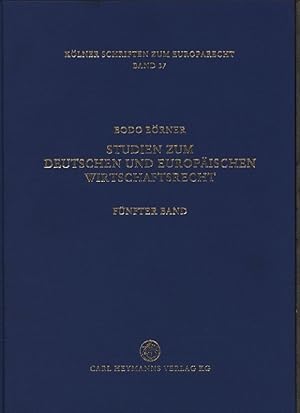 Image du vendeur pour Studien zum deutschen und europischen Wirtschaftsrecht. mis en vente par Antiquariat Bookfarm