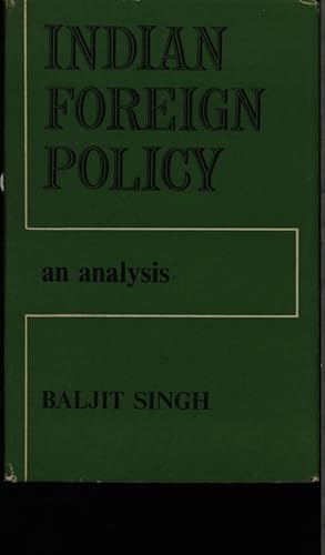 Seller image for Indian foreign policy. An analysis. for sale by Antiquariat Bookfarm