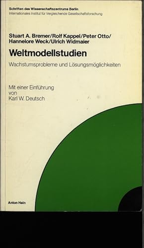 Bild des Verkufers fr Weltmodellstudien. Wachstumsprobleme und Lsungsmglichkeiten. zum Verkauf von Antiquariat Bookfarm